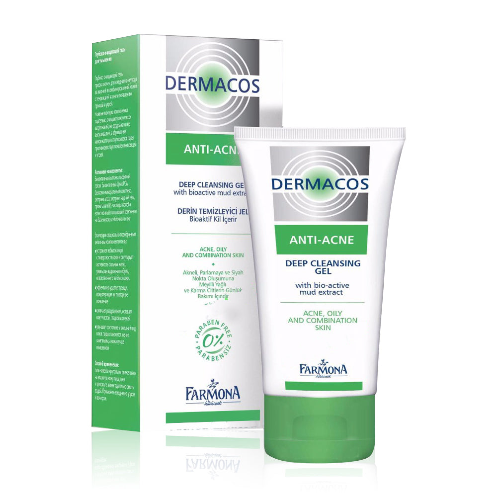 Dermacos Anti-Acne Deep Cleansing Gel with Bioactive Mud Extract 150ml