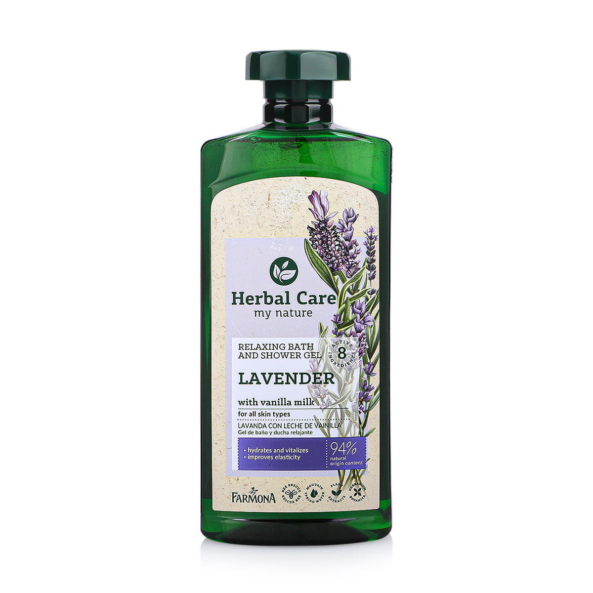 Herbal Care Relaxing bath & Shower Gel Lavender with vanilla milk 500ml