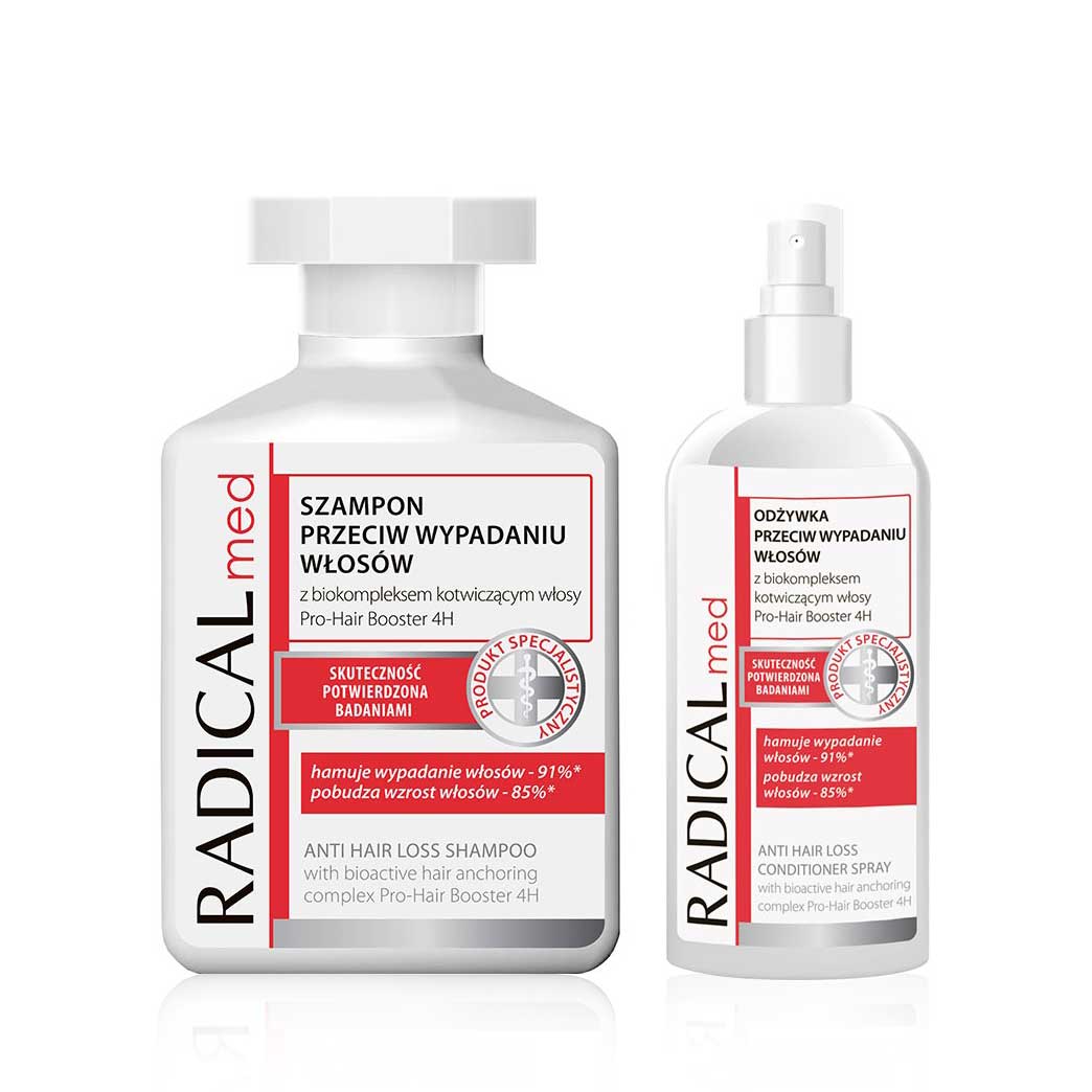 RADICAL MED set (Anti hair loss Shampoo 300ml+anti hair loss conditioner spray 200ml)