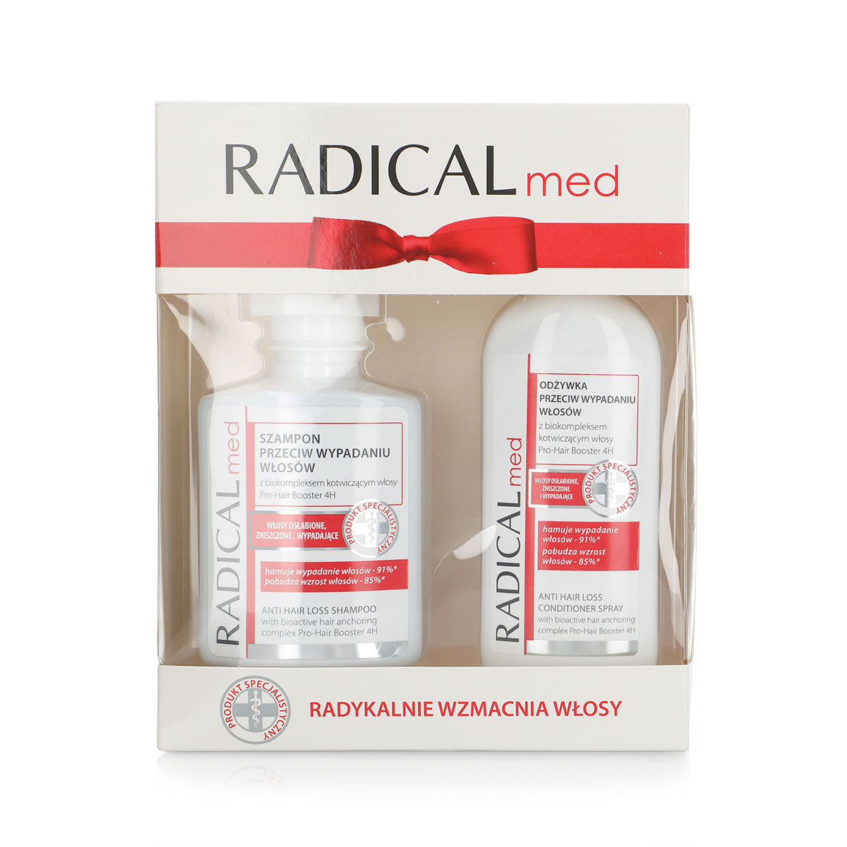 RADICAL MED set (Anti hair loss Shampoo 300ml+anti hair loss conditioner spray 200ml) - مجموعة راديكال ميد (شامبو مضاد لتساقط الشعر 300 مل + رذاذ بلسم مضاد لتساقط الشعر 200 مل)